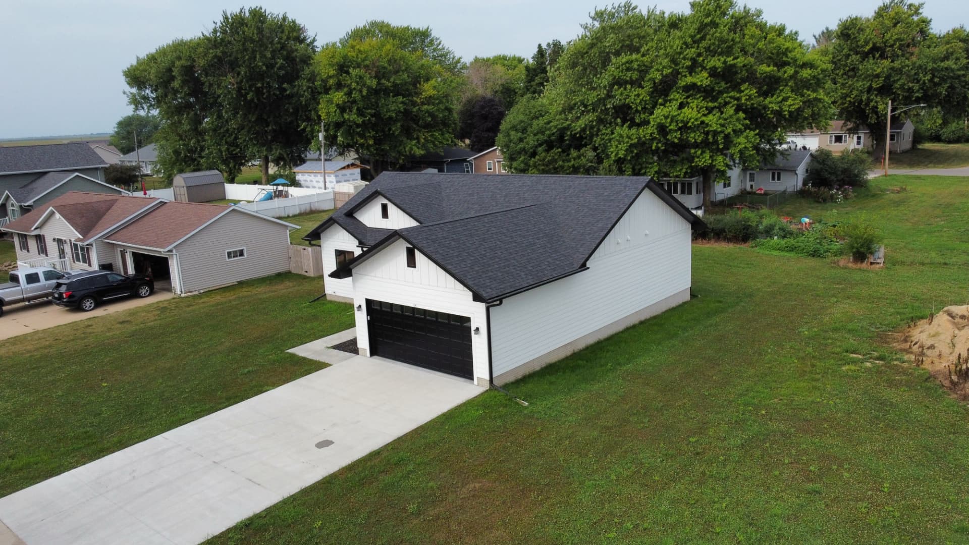 Aerial drone photograph of 114 6th Street SE, Badger, Iowa by Sky Frame Media